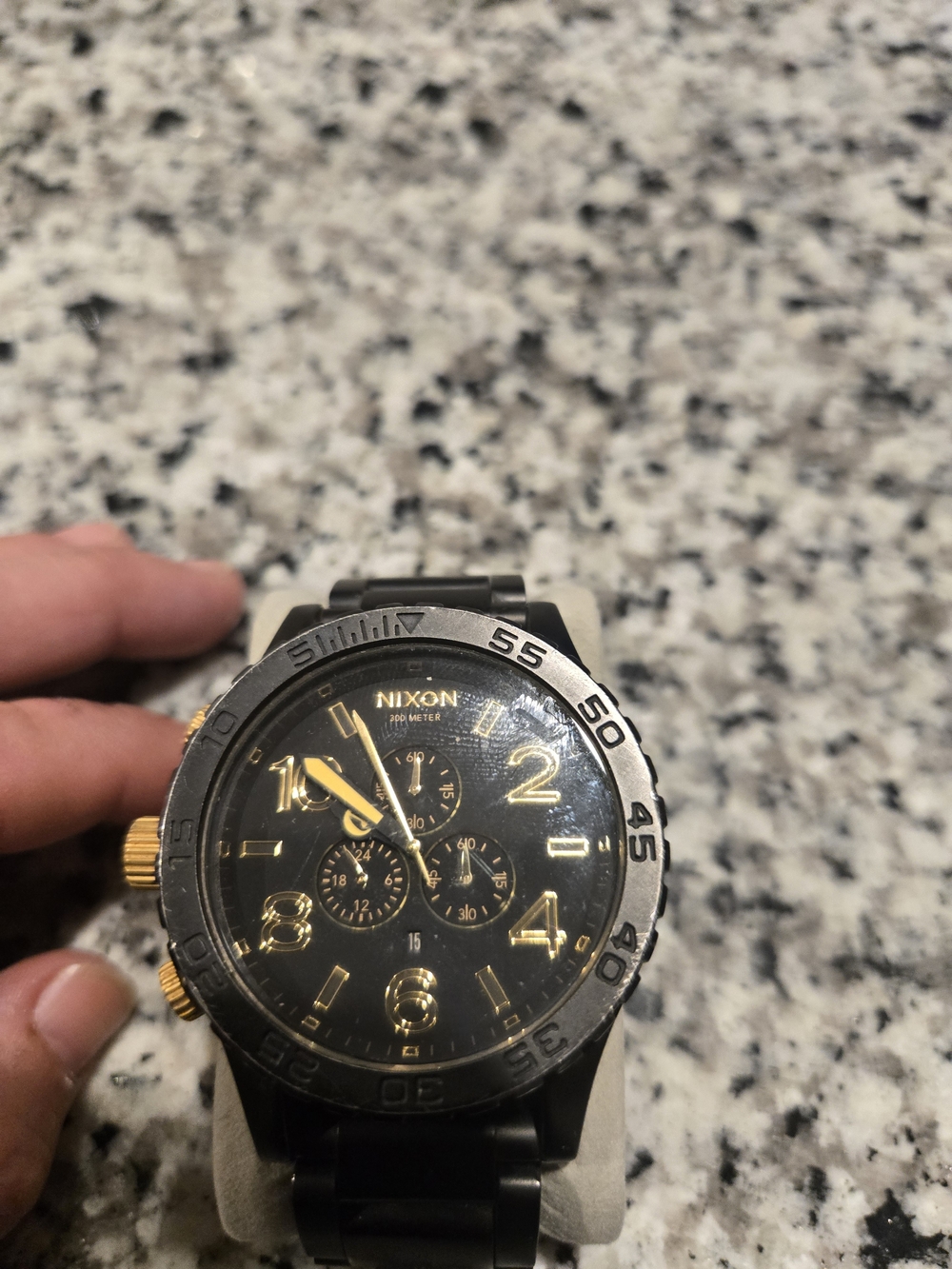 Nixon 51-30 Black and Gold Chrono Sport Watch